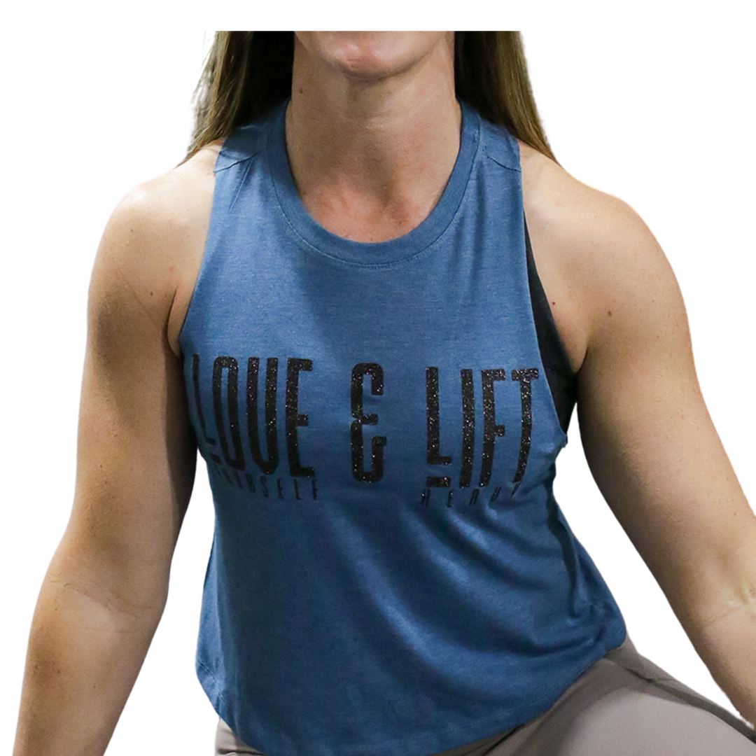 Love Yourself & Lift Heavy Women's Cropped Tank