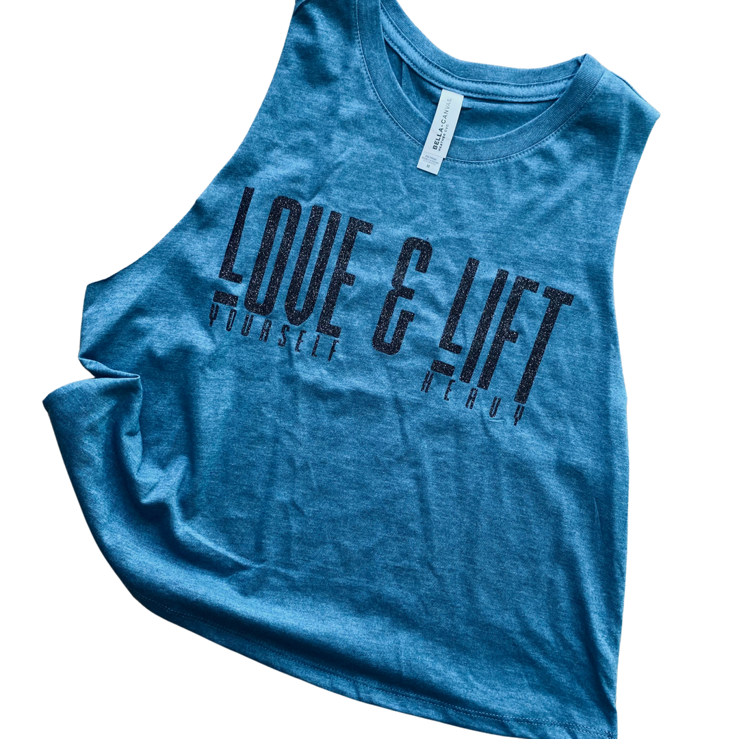 Love Yourself & Lift Heavy Women's Cropped Tank