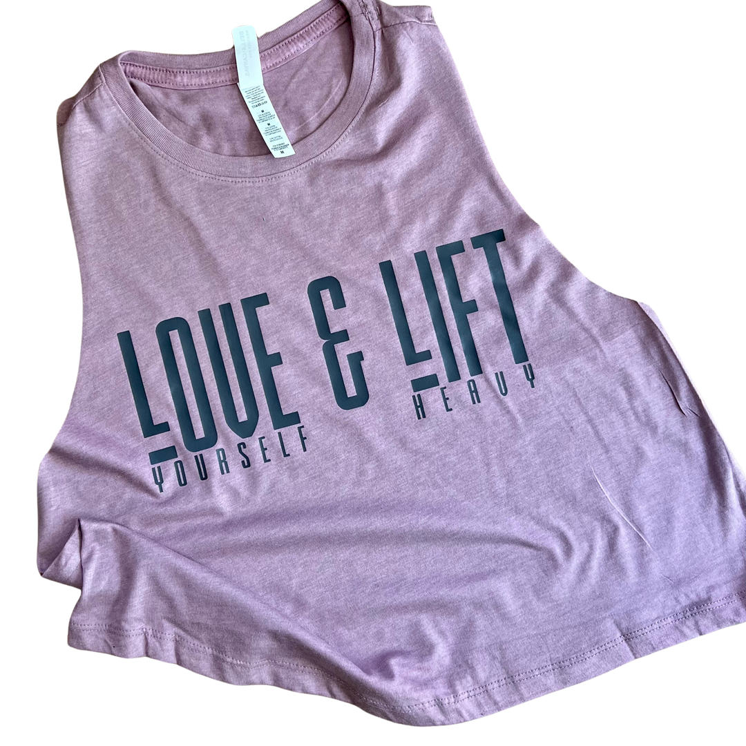 Love Yourself & Lift Heavy Women's Cropped Tank