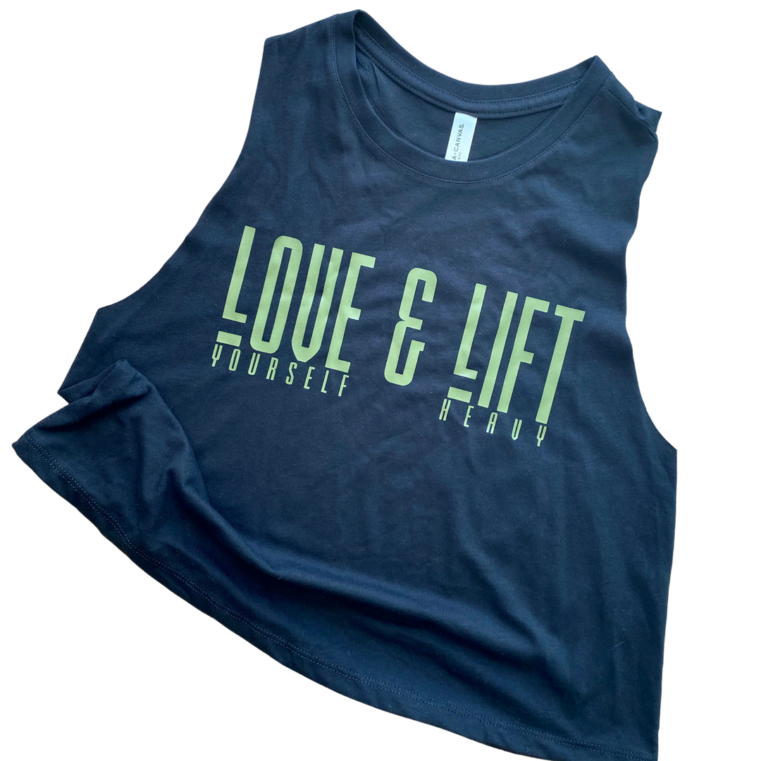 Love Yourself & Lift Heavy Women's Cropped Tank