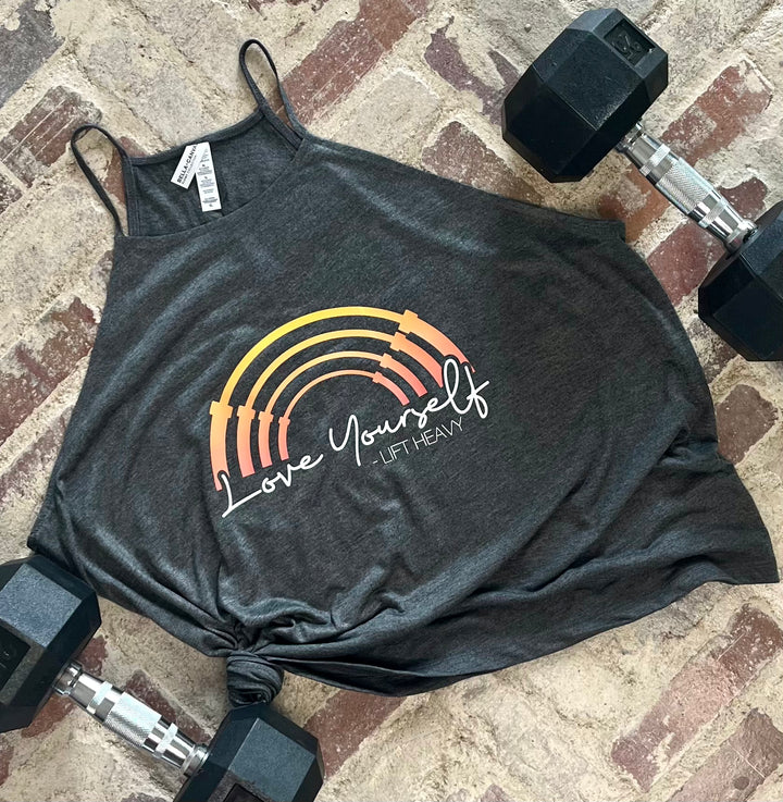 Love &amp; Lift Rainbow High Neck Tank