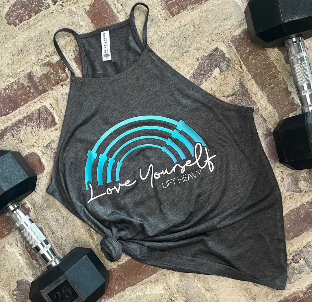 Love &amp; Lift Rainbow High Neck Tank