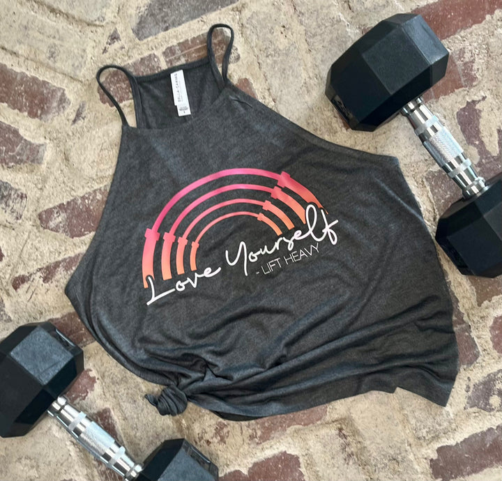 Love &amp; Lift Rainbow High Neck Tank