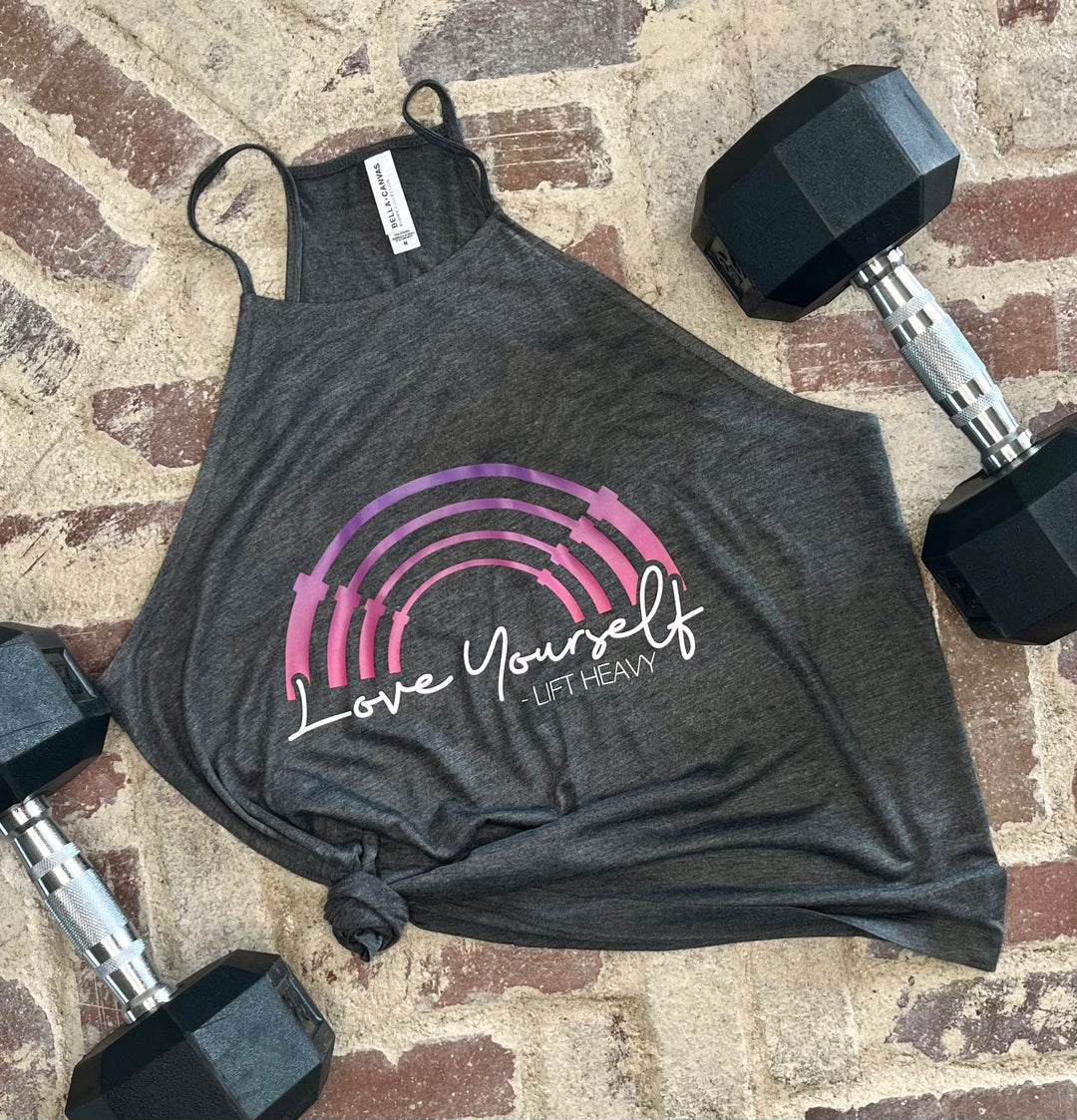 Love &amp; Lift Rainbow High Neck Tank