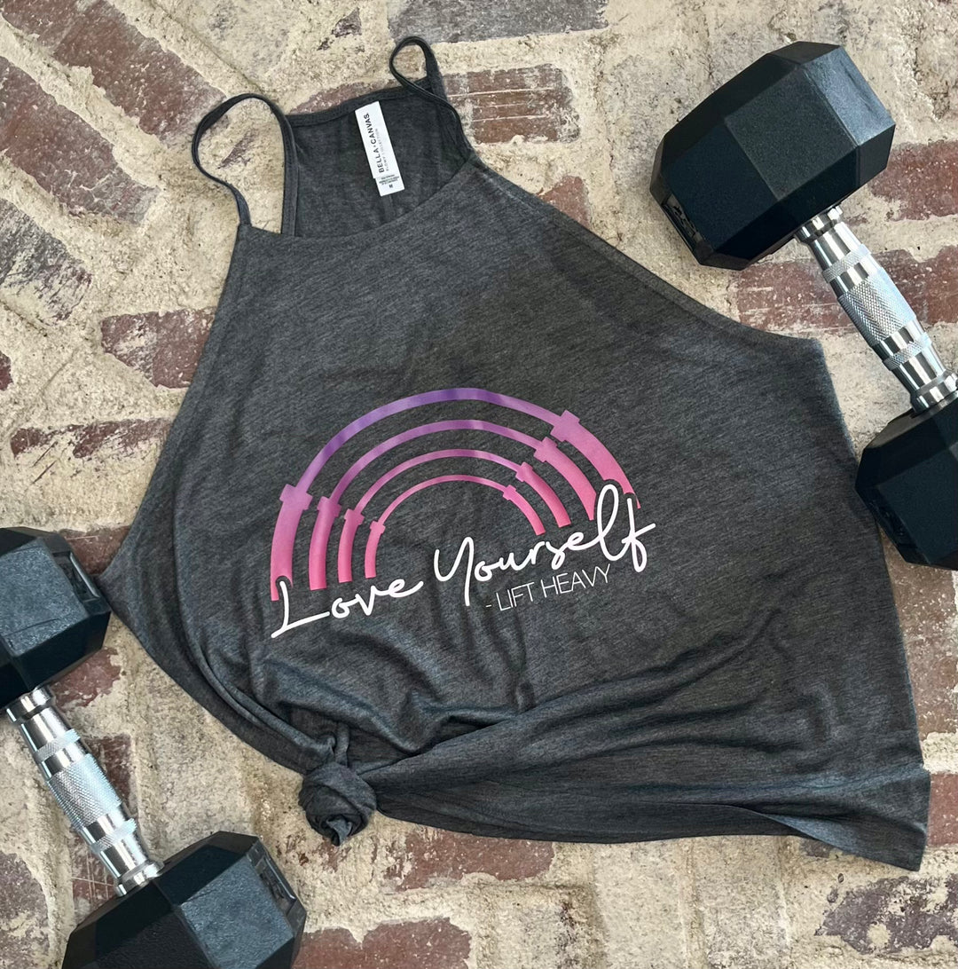 Love &amp; Lift Rainbow High Neck Tank
