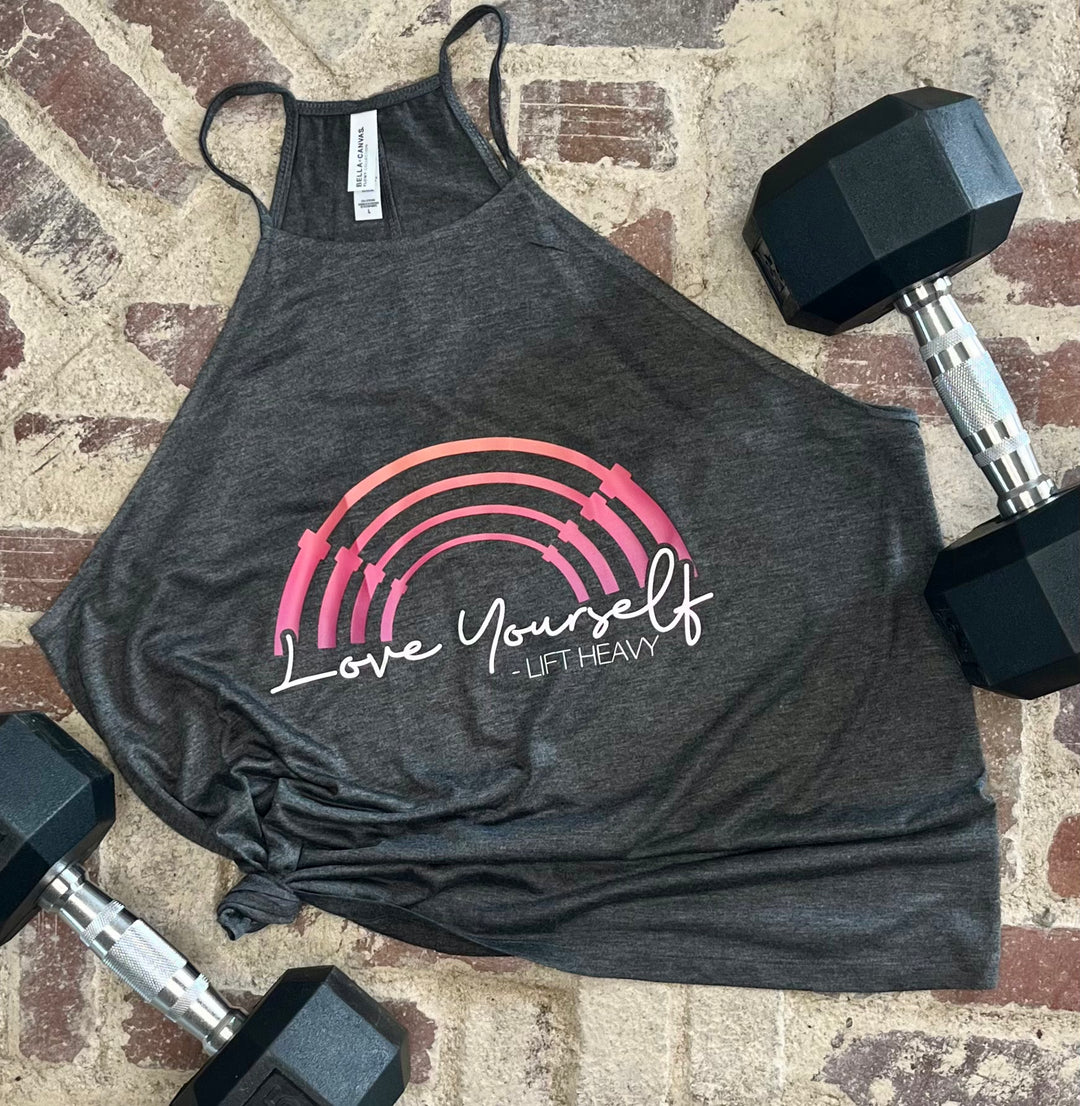 Love &amp; Lift Rainbow High Neck Tank