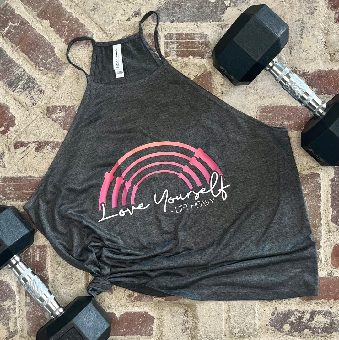 Love &amp; Lift Rainbow High Neck Tank