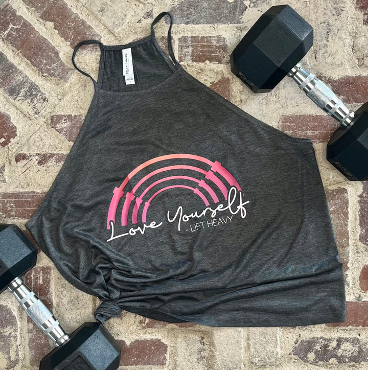 Love &amp; Lift Rainbow High Neck Tank