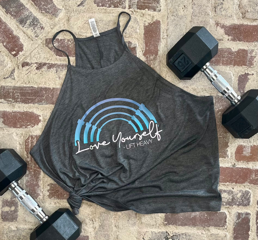 Love &amp; Lift Rainbow High Neck Tank