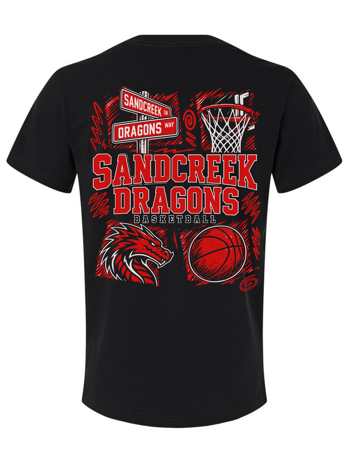 Sandcreek Dragons Basketball – Streetwear Graphic Tee
