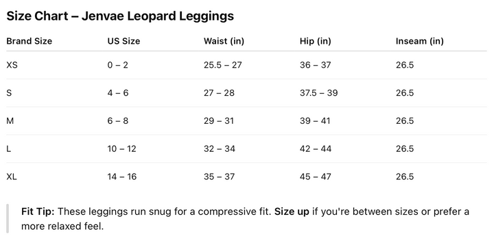 Jenvae Print Leggings