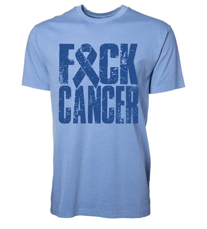 F*CK CANCER Distressed Ribbon Tee