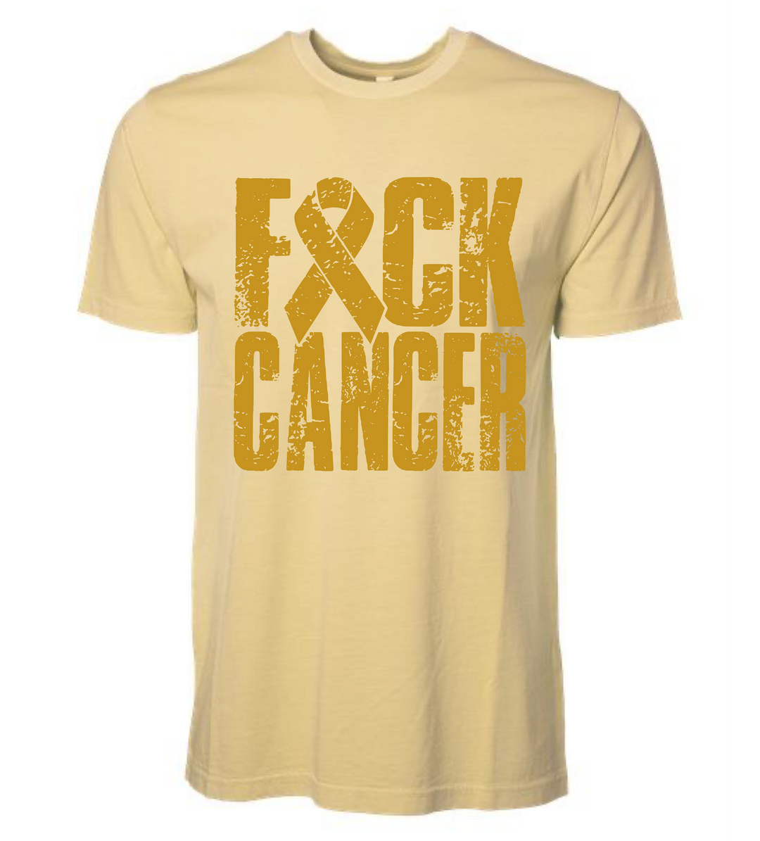F*CK CANCER Distressed Ribbon Tee