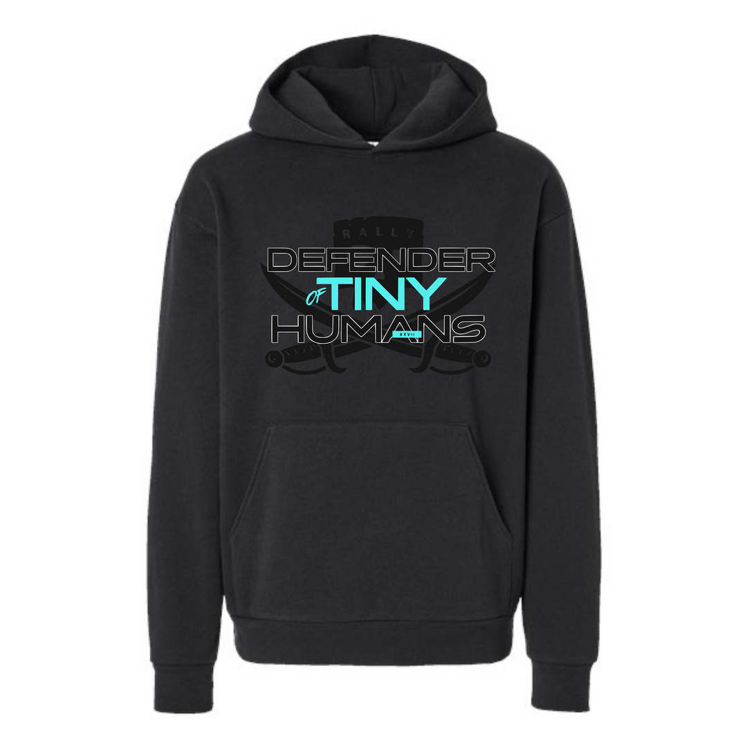 Defender of Tiny Humans Heavyweight Hoodie