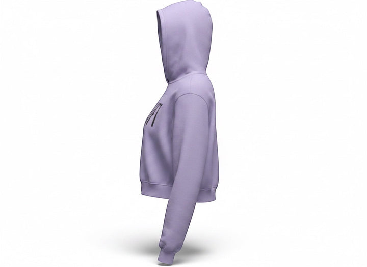 JSD Apparel Love & Lift lavender classic fleece hoodie with a hood and no drawcords in a mid-length fit.