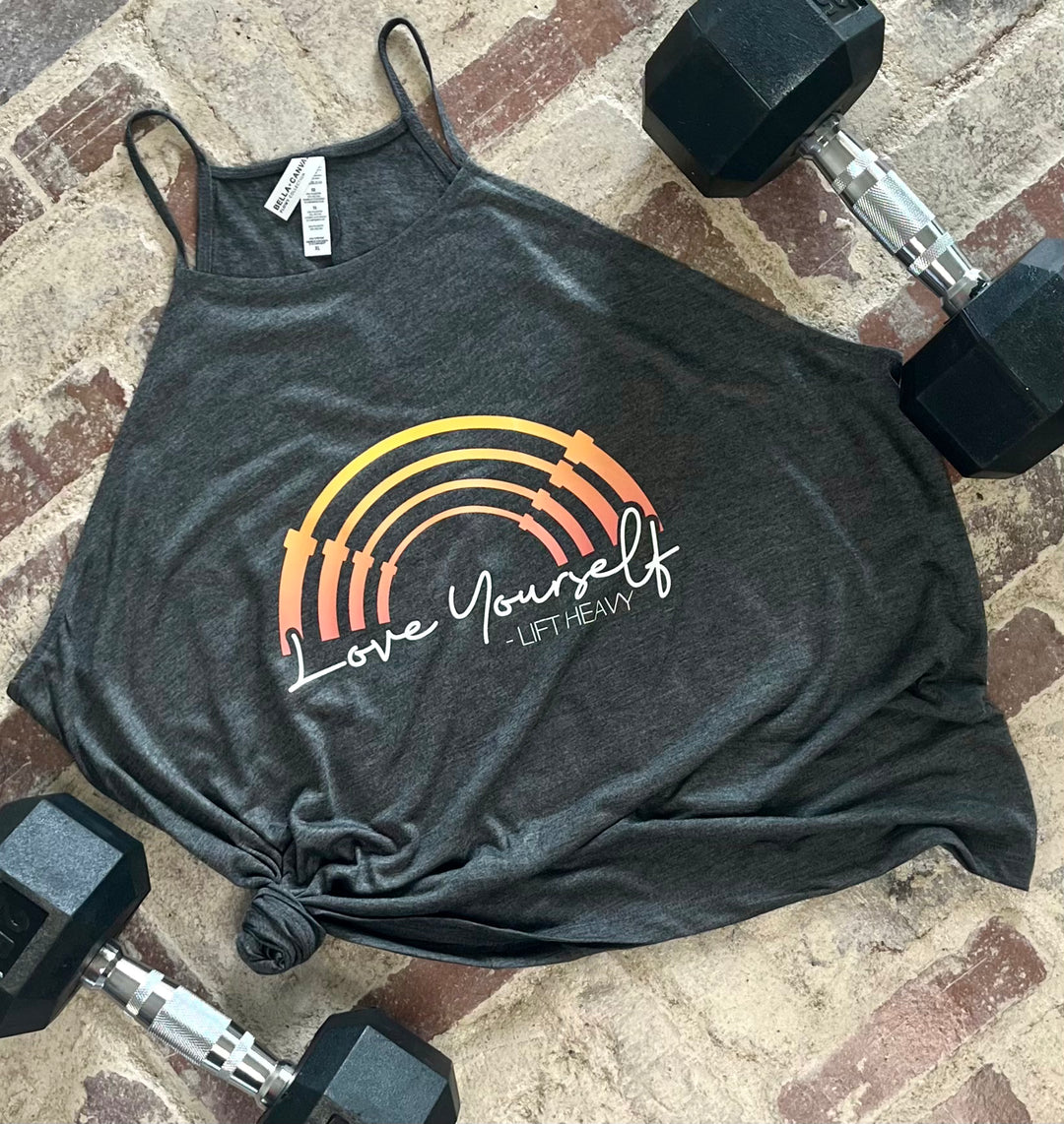 Love &amp; Lift Rainbow High Neck Tank