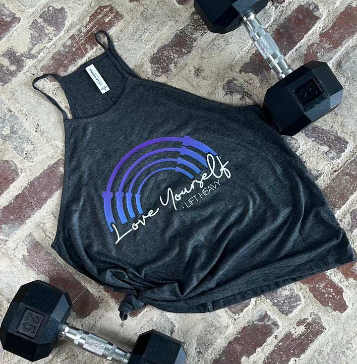 Love &amp; Lift Rainbow High Neck Tank