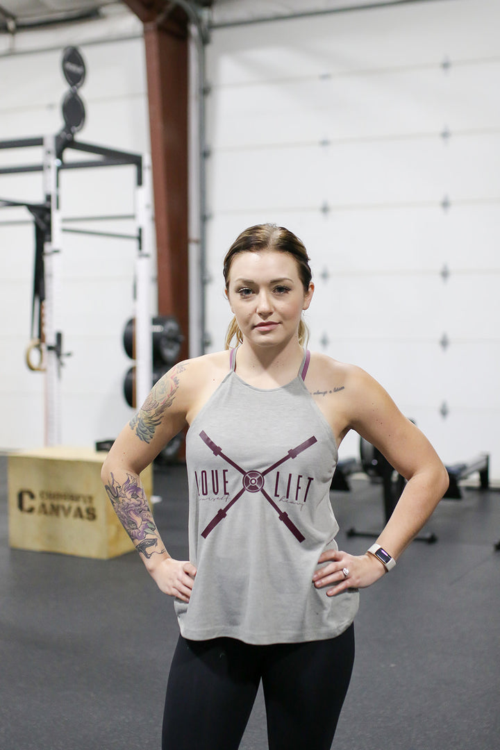 Love &amp; Lift Barbell High Neck Tank